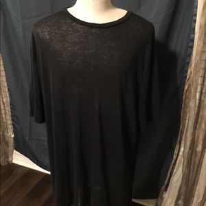 Perry Ellis Men’s 2XLT Charcoal/Black Linen Shirt